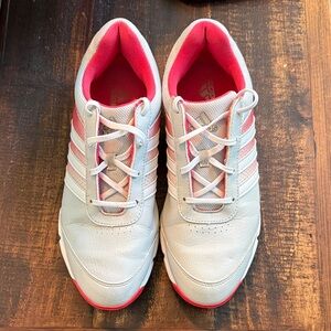 Adidas Women’s Golf Shoes - size 8.5 women’s in red/gray.